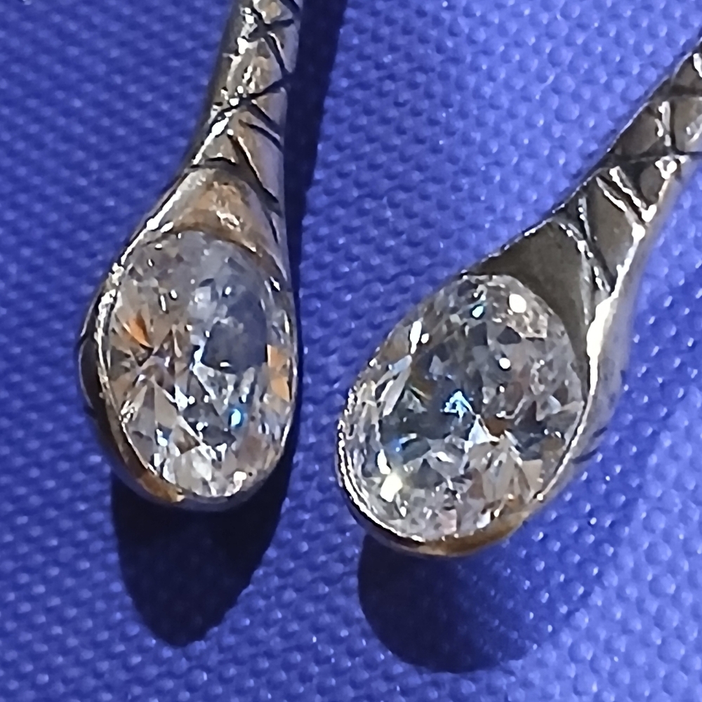 ✨️Silpada Falling Star Cubic Zirconia Earrings in Sterling Silver ✨️ - Picture 13 of 15